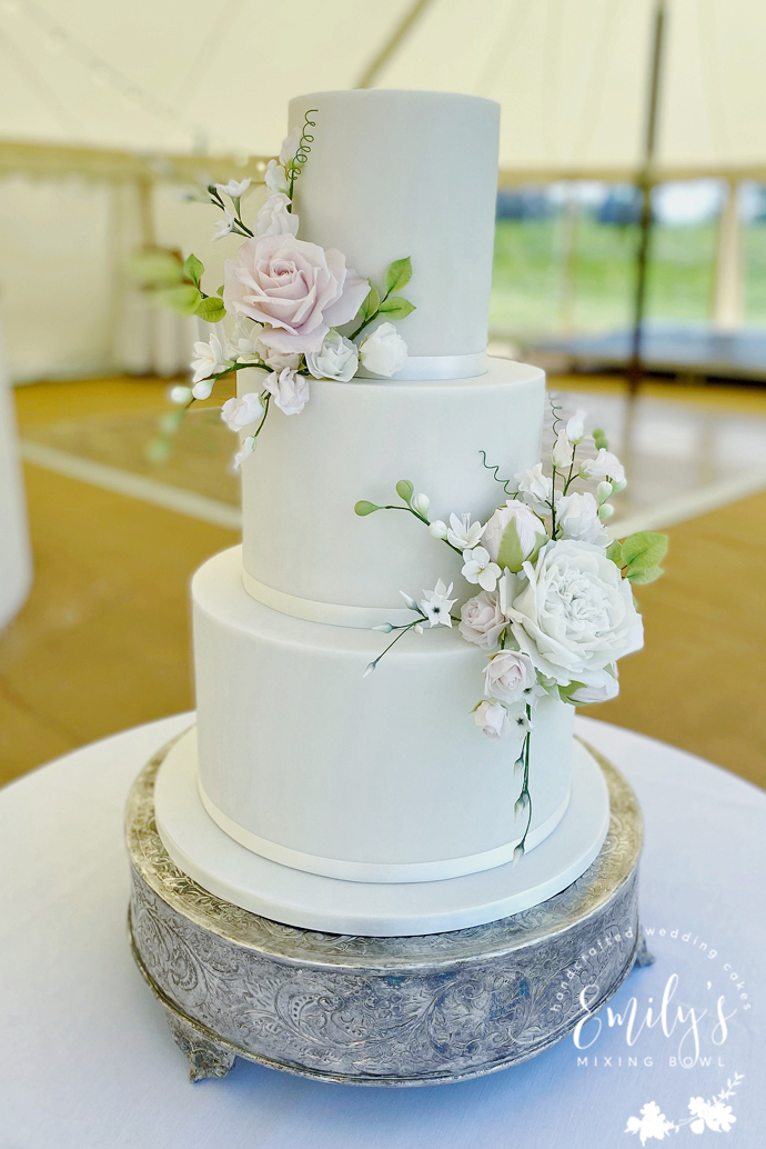 Simple elegance wedding cake recipe | BBC Good Food