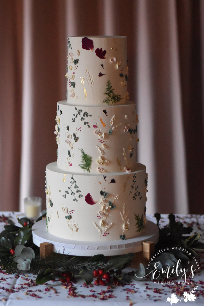 Wedding Cake with Pink Frosting Stock Image - Image of cake, cream: 80953093