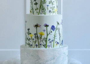 pressed flower marble wedding cake pelham house lewes