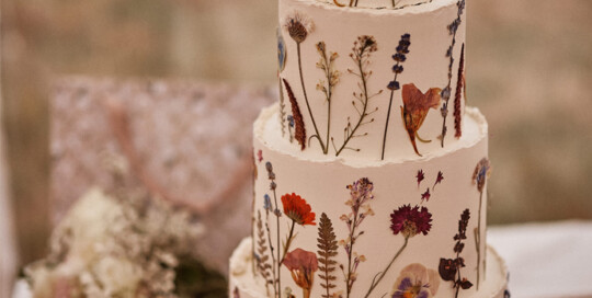 pressed flower wedding cake sophie and rory east sussex