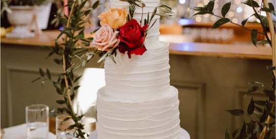 Lucy & Seb Firle Place East Sussex rustic wedding cake