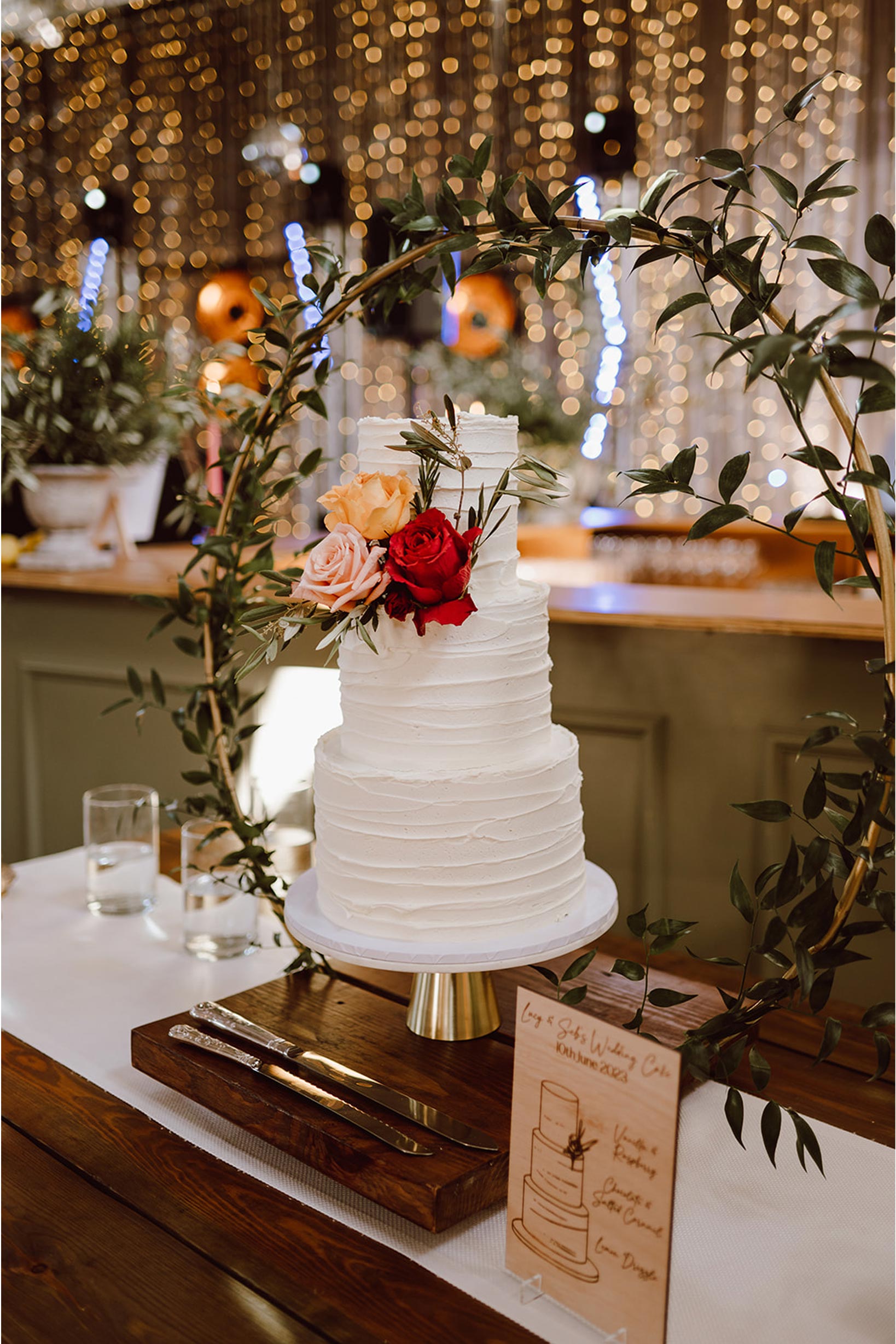 Lucy & Seb Firle Place East Sussex rustic wedding cake