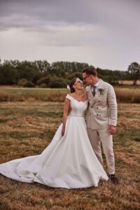 sophie and rory field sussex summer festival wedding