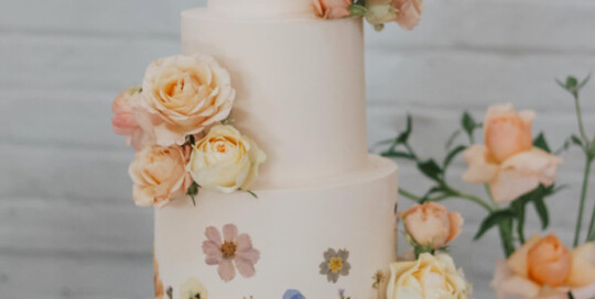 fire place lewes east sussex pressed flower wedding cake