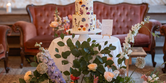 wedding cake meadow pressed flower east sussex wedding cake maker